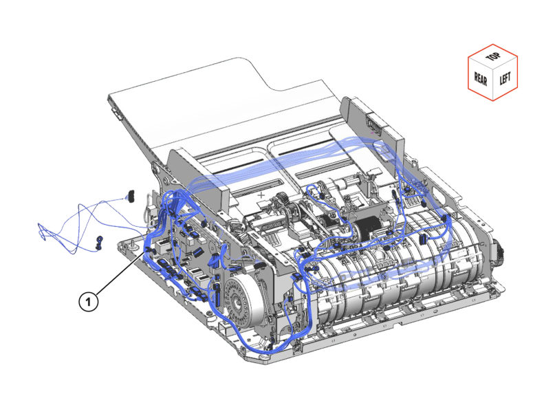 ADF and flatbed scanner – ADF cable kit parts diagram - Xerox MX831se / MX831tse / MX833se / MX833tse / MX833xse