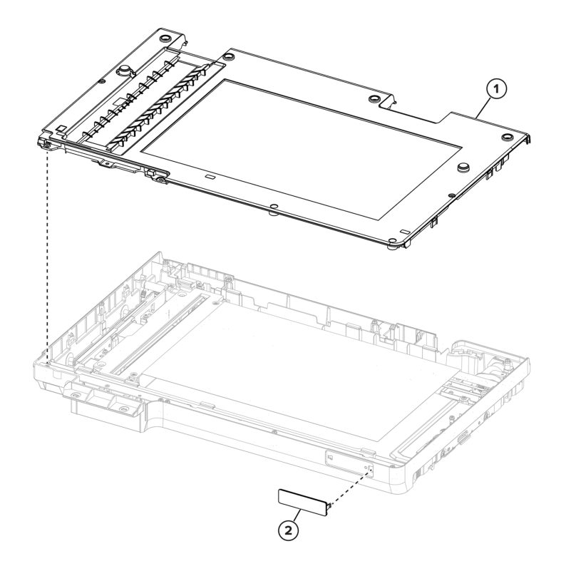 ADF and flatbed scanner – Flatbed scanner covers parts diagram - Xerox MX831se / MX831tse / MX833se / MX833tse / MX833xse