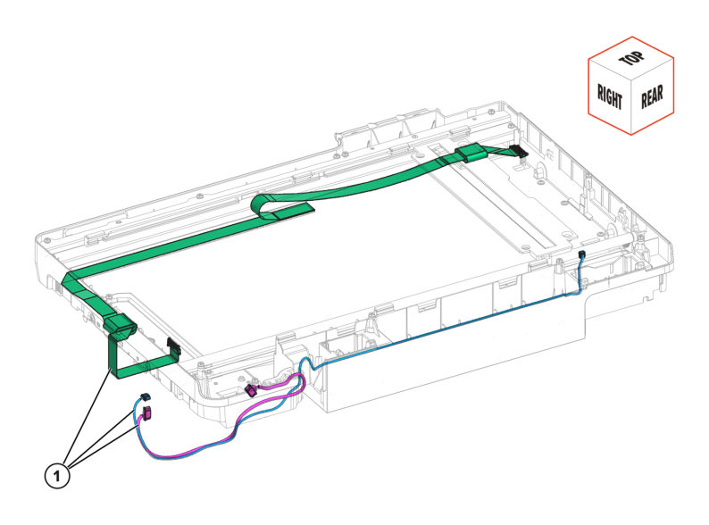 ADF and flatbed scanner – Flatbed scanner cables parts diagram - Xerox MX831se / MX831tse / MX833se / MX833tse / MX833xse