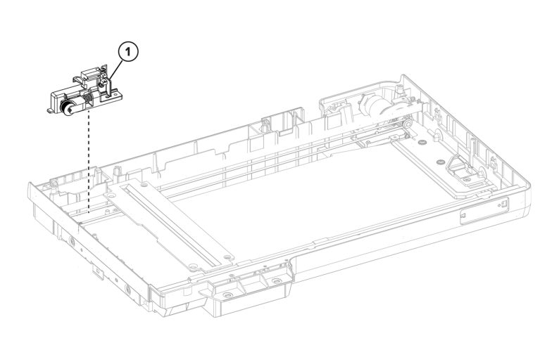 ADF and flatbed scanner – Flatbed scanner tensioner roller parts diagram - Xerox MX831se / MX831tse / MX833se / MX833tse / MX833xse