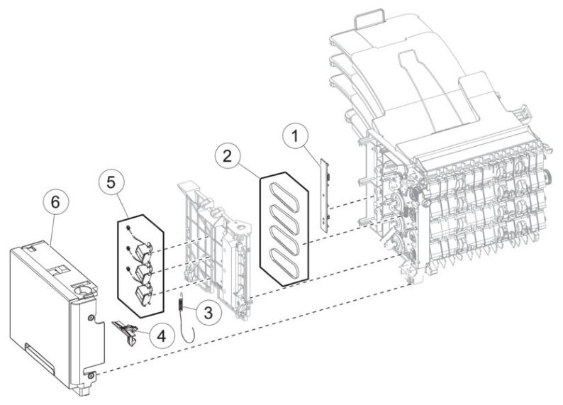 Output options – Mailbox assemblies – Mailbox assembly 2 parts diagram - Xerox MX831se / MX831tse / MX833se / MX833tse / MX833xse