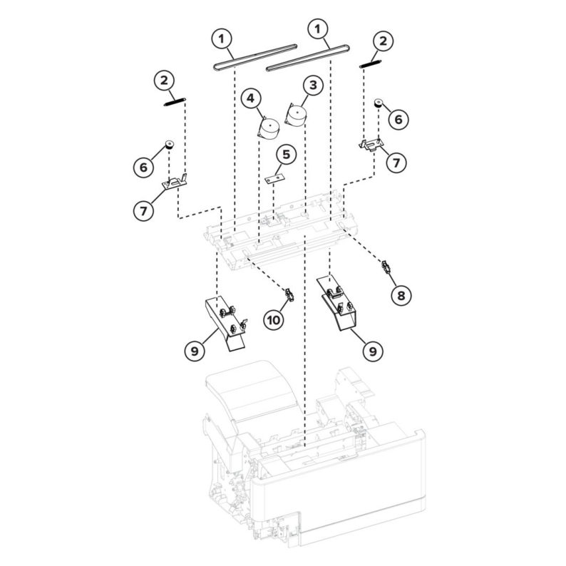Output options – Staple, hole punch finisher assemblies – Staple, hole punch finisher assembly 2 parts diagram - Xerox MX831se / MX831tse / MX833se / MX833tse / MX833xse