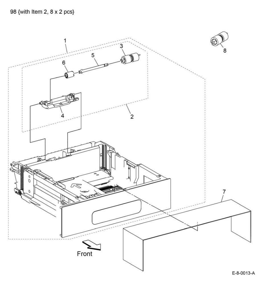 PL 10.3 Option Feeder (3/3) parts diagram - Xerox VersaLink B600 / B605 / B610 / B615