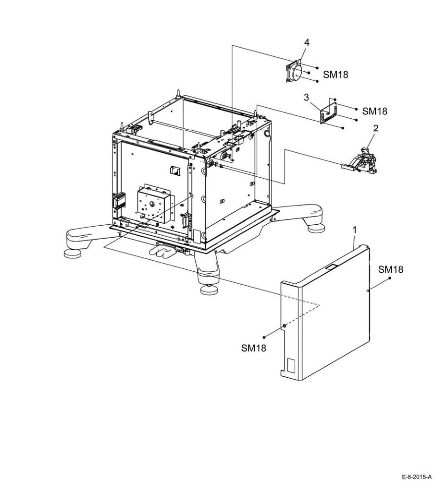 PL 11.2 HCF Left parts diagram - Xerox VersaLink B600 / B605 / B610 / B615