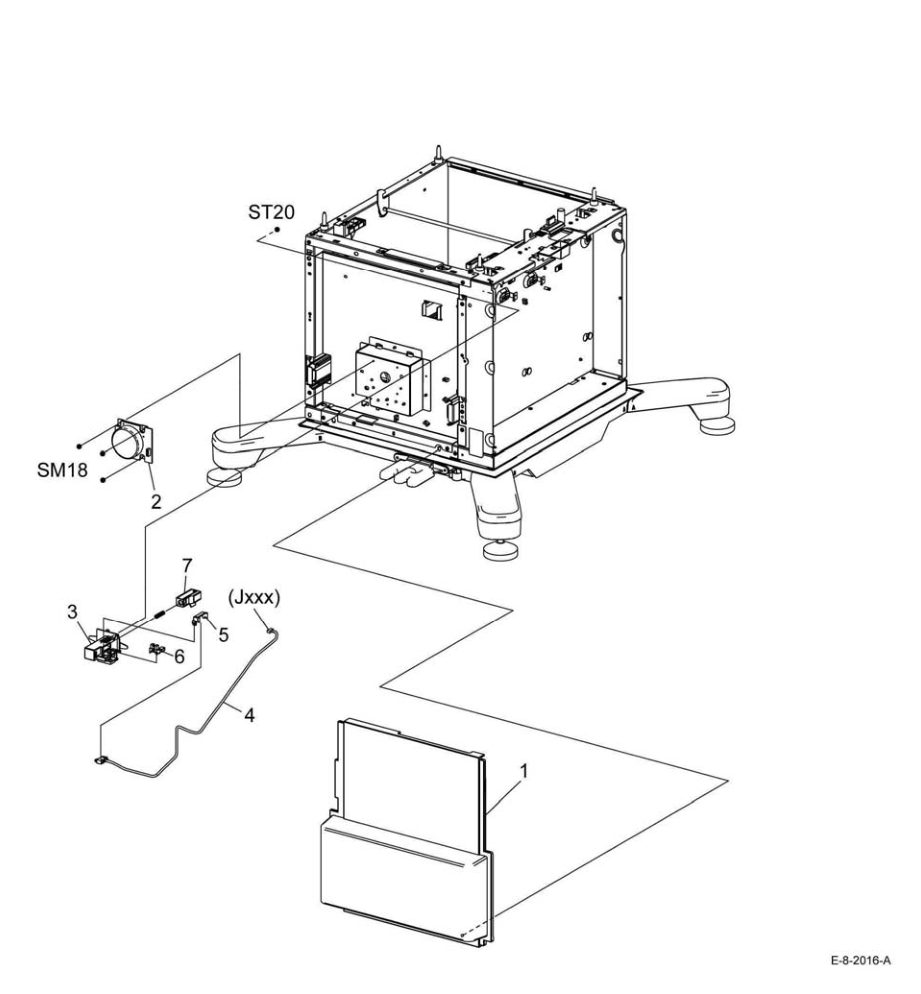 PL 11.3 HCF (3/4 Tray) parts diagram - Xerox VersaLink B600 / B605 / B610 / B615