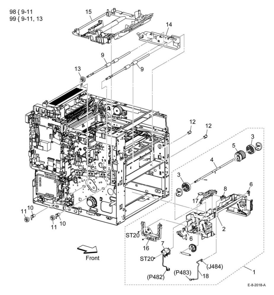 PL 13.1 MSI parts diagram - Xerox VersaLink B600 / B605 / B610 / B615