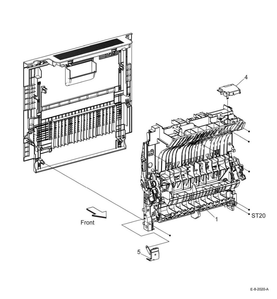 PL 14.1 Duplex parts diagram - Xerox VersaLink B600 / B605 / B610 / B615