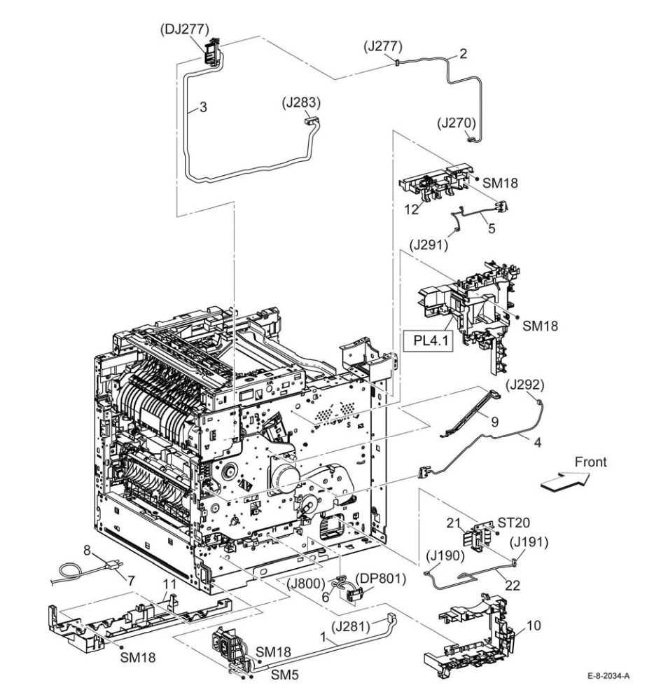 PL 18.11 Electrical (B600/B610) (3/4) parts diagram - Xerox VersaLink B600 / B605 / B610 / B615