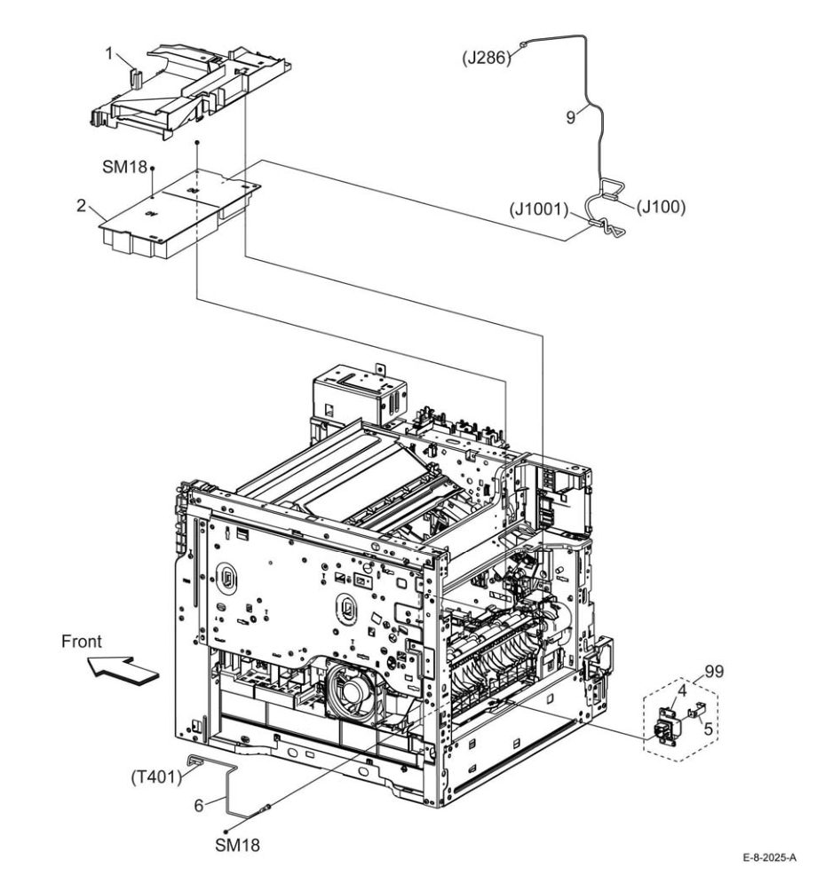 PL 18.2 Electrical (B605/B615) (2/4) parts diagram - Xerox VersaLink B600 / B605 / B610 / B615