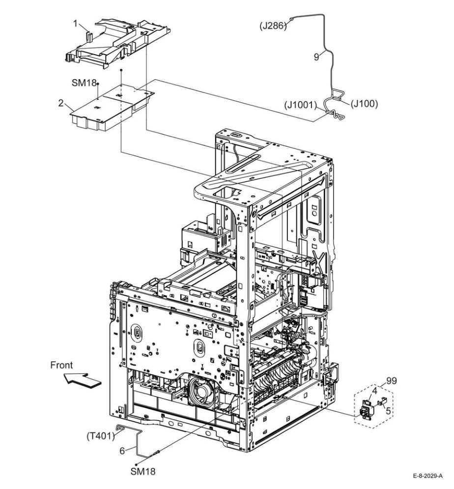PL 18.6 Electrical (B615_Tall) (2/4) parts diagram - Xerox VersaLink B600 / B605 / B610 / B615