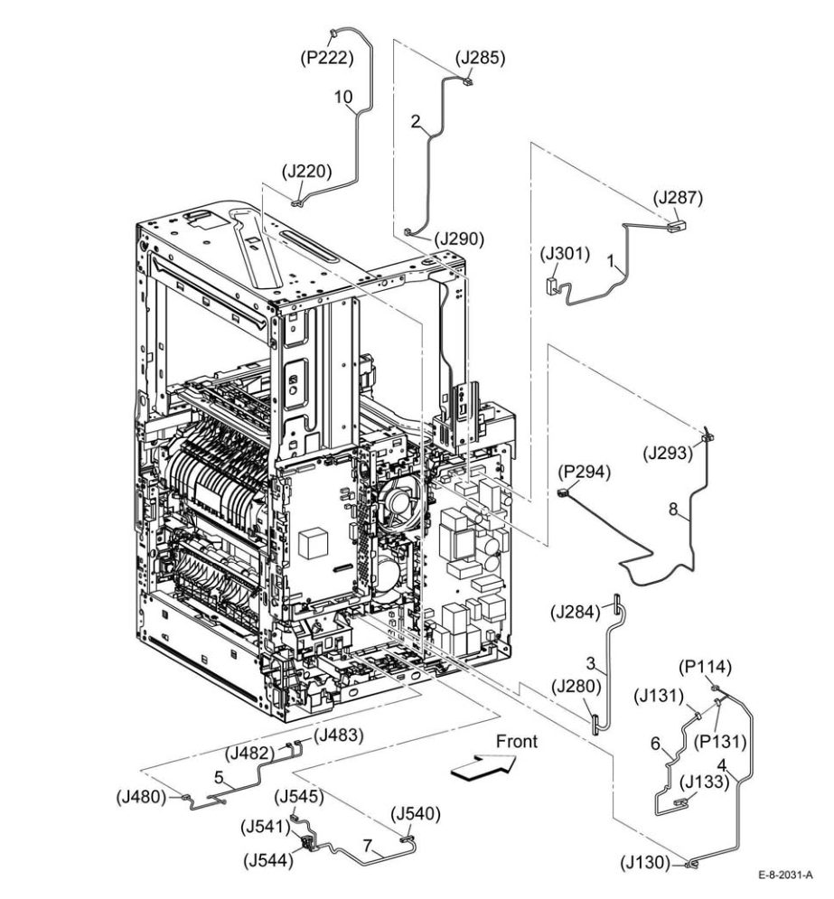 PL 18.8 Electrical (B615_Tall) (4/4) parts diagram - Xerox VersaLink B600 / B605 / B610 / B615