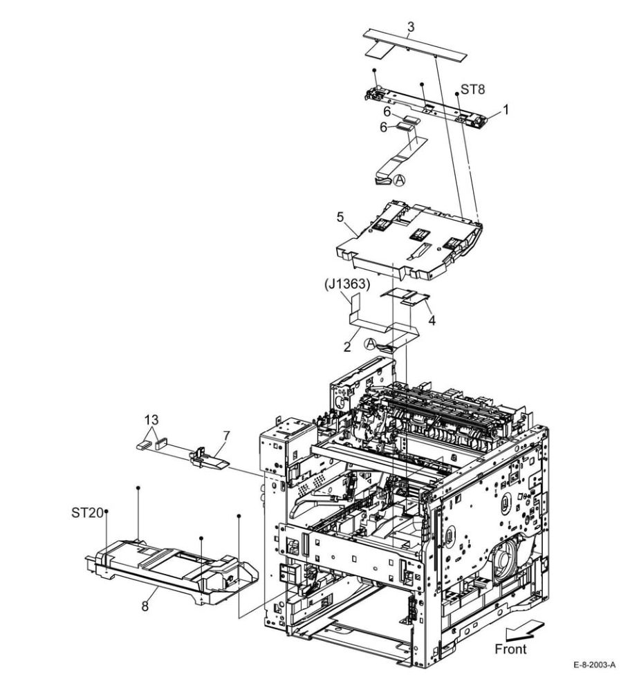 PL 2.1 LPH parts diagram - Xerox VersaLink B600 / B605 / B610 / B615