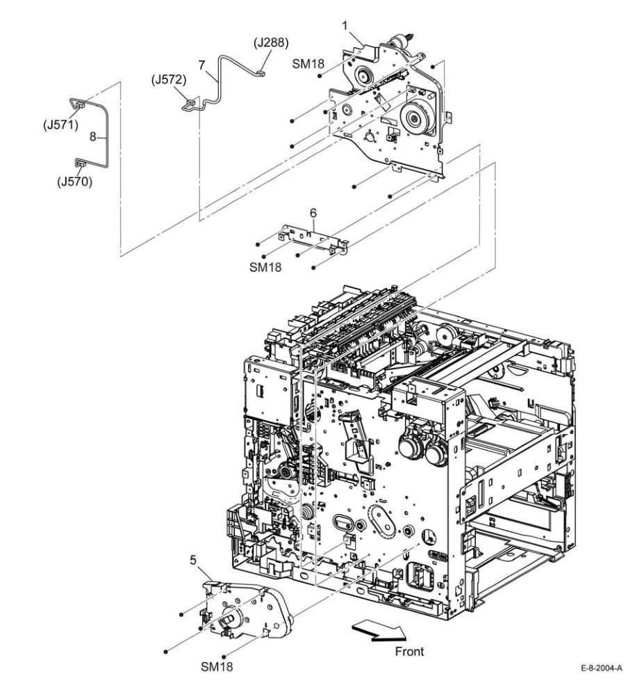 PL 3.1 Drive parts diagram - Xerox VersaLink B600 / B605 / B610 / B615