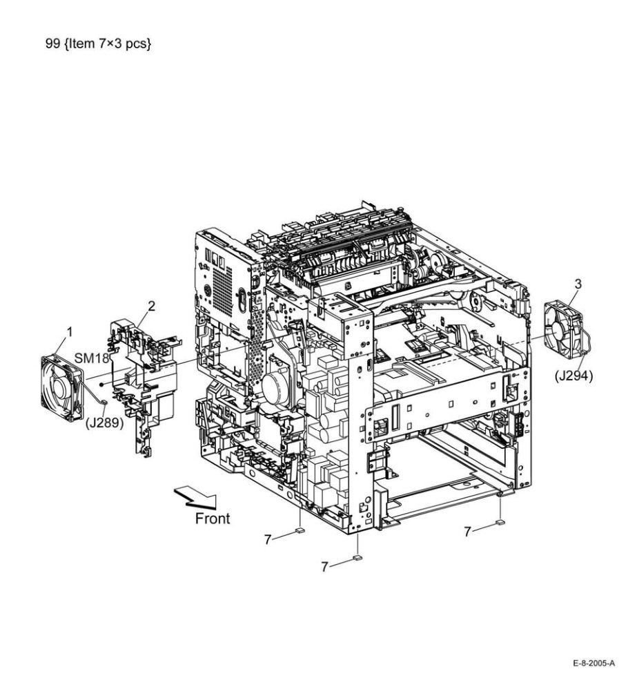 PL 4.1 NOHAD parts diagram - Xerox VersaLink B600 / B605 / B610 / B615