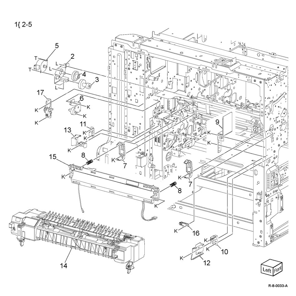 PL 10.05 Fuser parts diagram - Xerox AltaLink B8145 / B8155 / B8170 / C8130