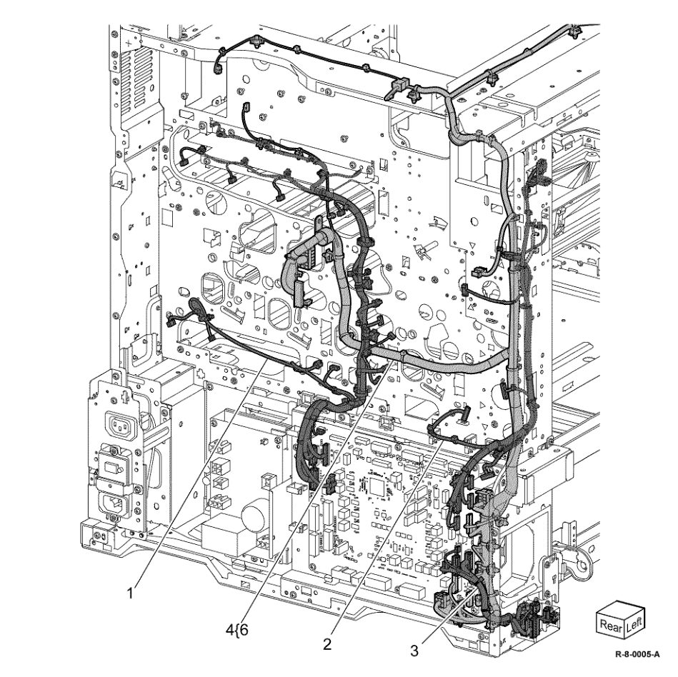 PL 1.25 Wire Harness parts diagram - Xerox AltaLink B8145 / B8155 / B8170 / C8130
