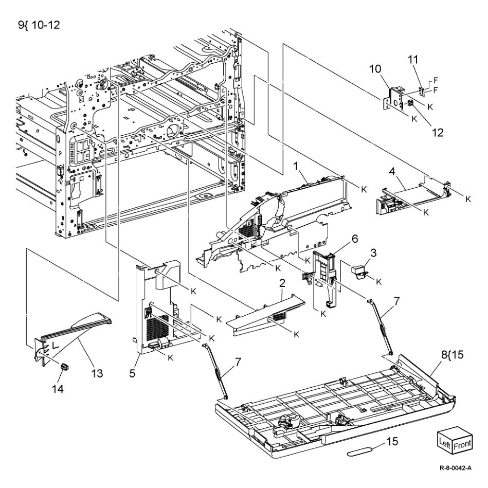 PL 28.05 Covers (Front) parts diagram - Xerox AltaLink B8145 / B8155 / B8170 / C8130