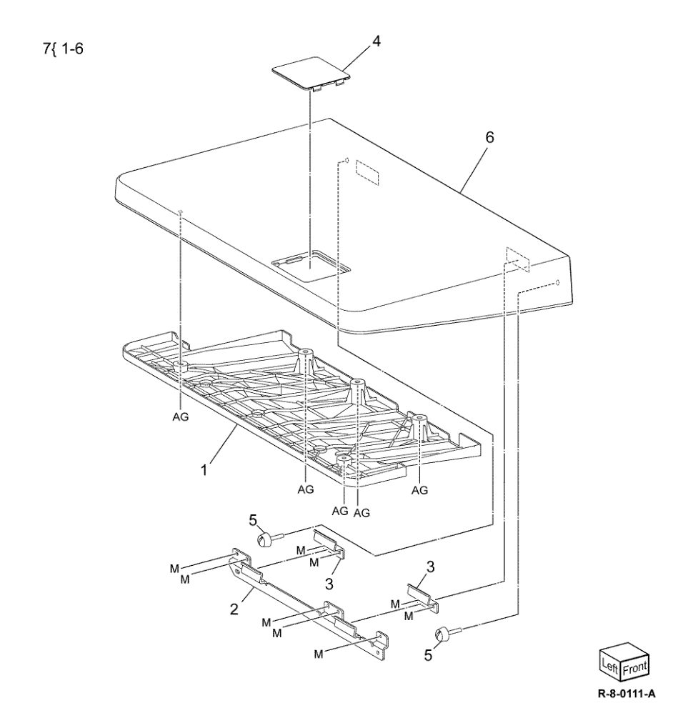 PL 28.30 Workshelf parts diagram - Xerox AltaLink B8145 / B8155 / B8170 / C8130