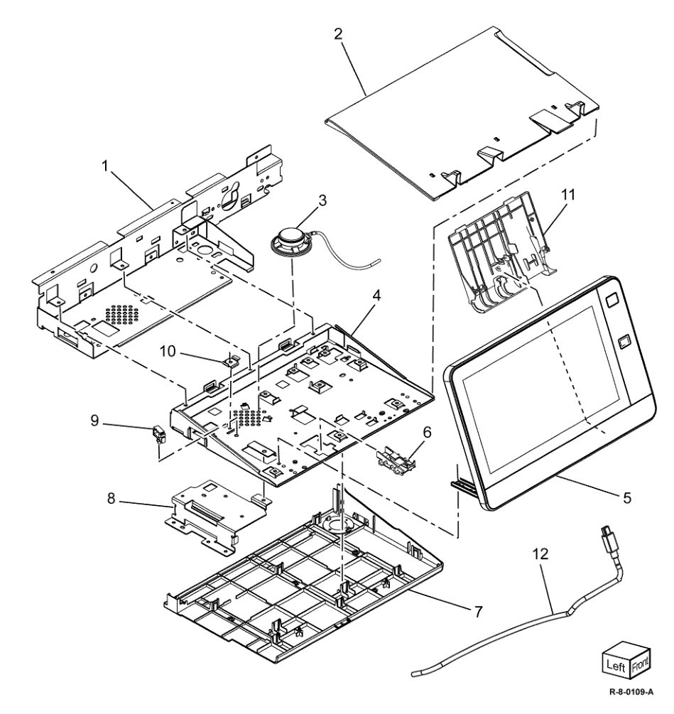 PL 2.05 User Interface (B8145/B8155) parts diagram - Xerox AltaLink B8145 / B8155 / B8170 / C8130