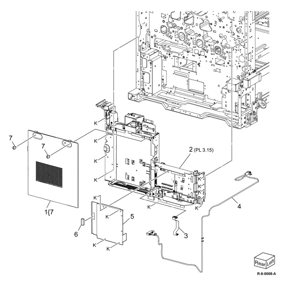 PL 3.10 Video Contact Chassis Unit parts diagram - Xerox AltaLink B8145 / B8155 / B8170 / C8130