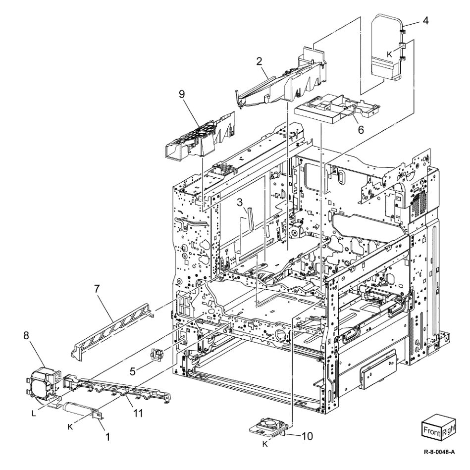 PL 40.10 NOHAD (front) parts diagram - Xerox AltaLink B8145 / B8155 / B8170 / C8130