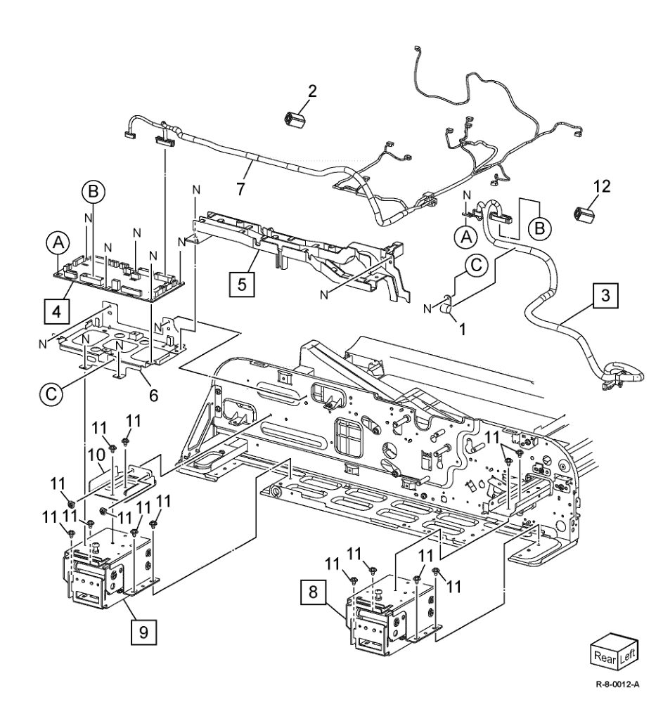 PL 5.3 DADF PWB (250) (B8170) parts diagram - Xerox AltaLink B8145 / B8155 / B8170 / C8130