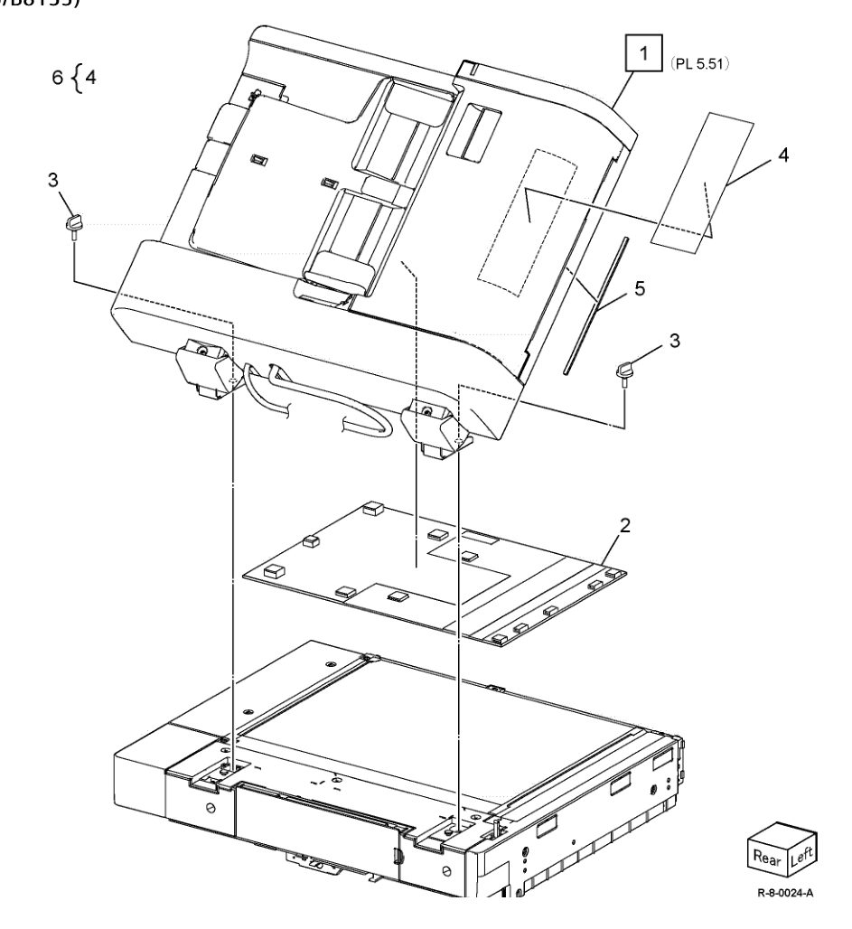 PL 5.50 DADF Component (130) (B8145/B8155) parts diagram - Xerox AltaLink B8145 / B8155 / B8170 / C8130