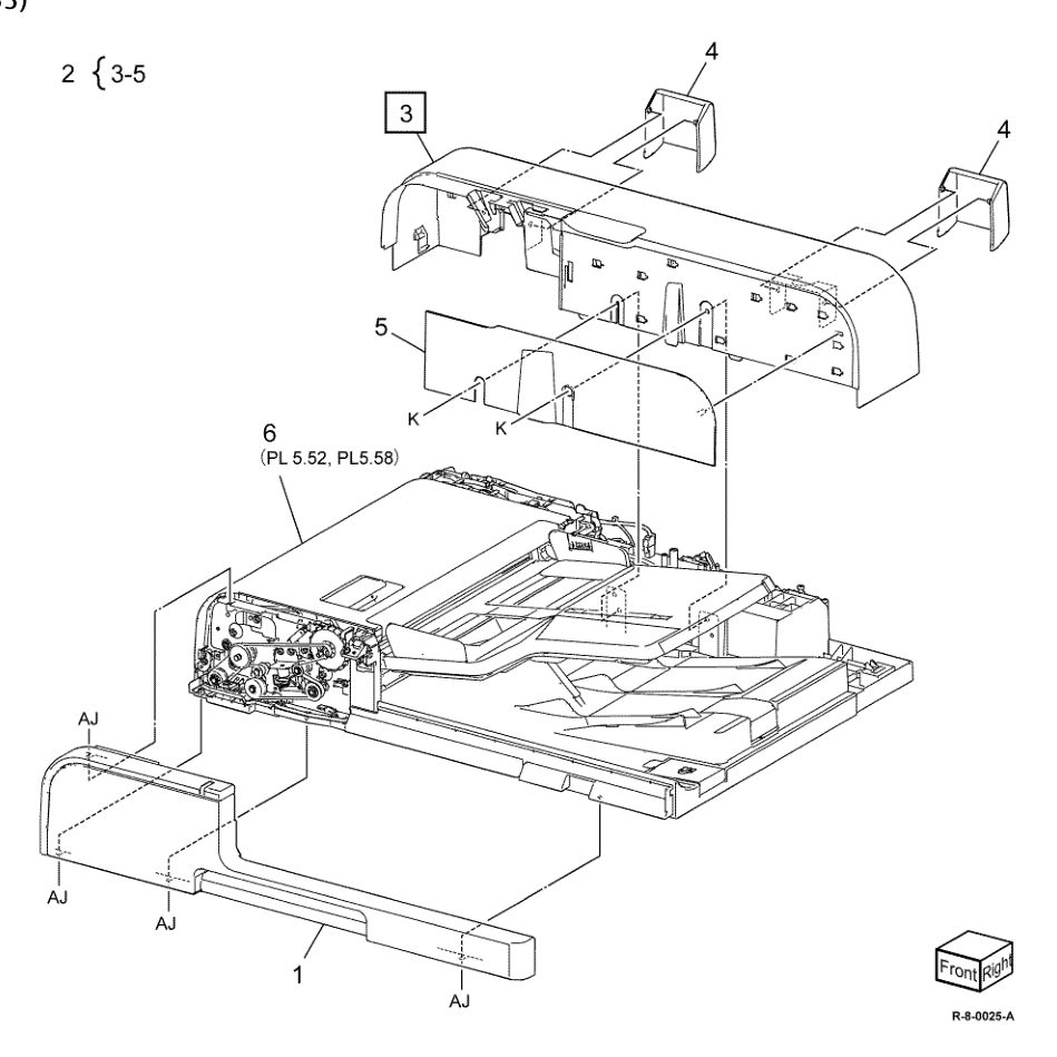 PL 5.51 DADF Cover (130) (B8145/B8155) parts diagram - Xerox AltaLink B8145 / B8155 / B8170 / C8130