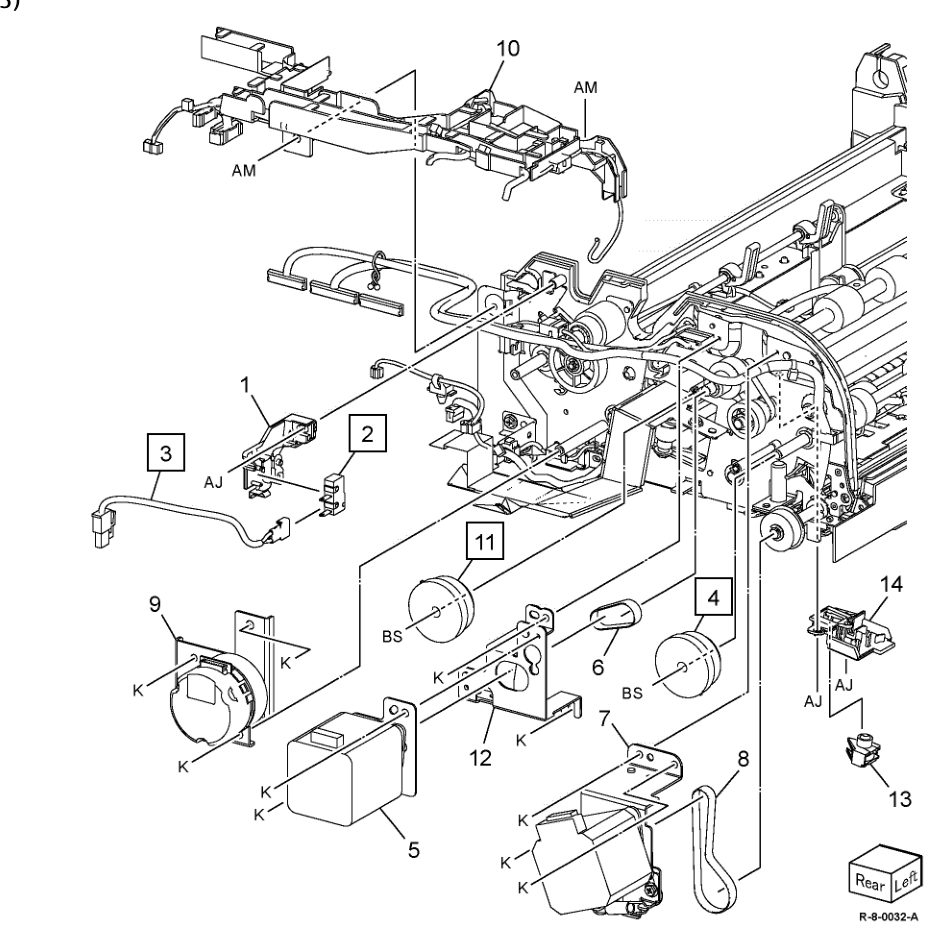 PL 5.58 DADF Drive (130) (B8145/B8155) parts diagram - Xerox AltaLink B8145 / B8155 / B8170 / C8130