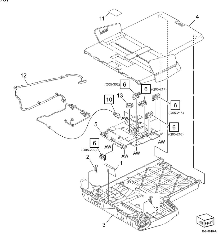 PL 5.6 DADF Document Tray (250) (B8170) parts diagram - Xerox AltaLink B8145 / B8155 / B8170 / C8130