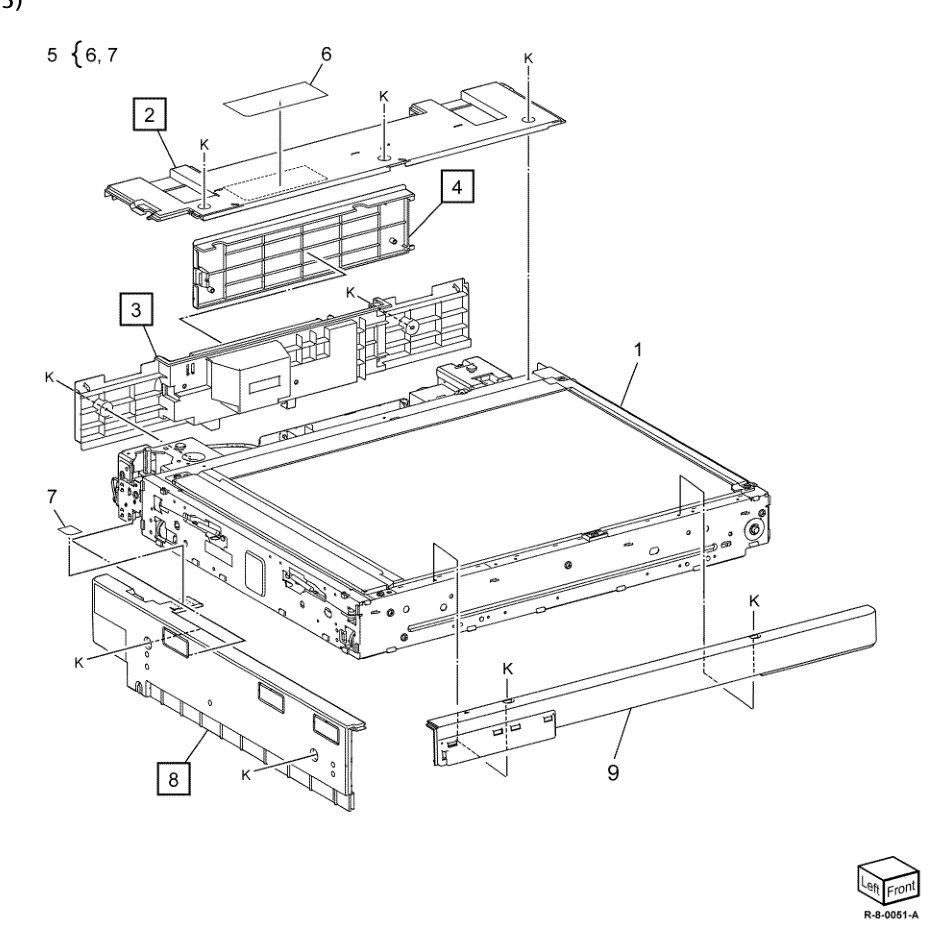 PL 60.35 Platen/IIT Cover (B8145/B8155) parts diagram - Xerox AltaLink B8145 / B8155 / B8170 / C8130
