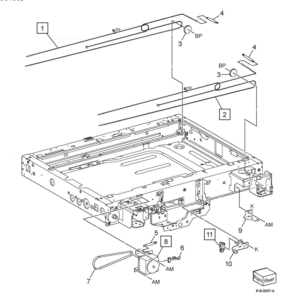 PL 60.50 Carriage Cable/Motor (B8145/B8155) parts diagram - Xerox AltaLink B8145 / B8155 / B8170 / C8130