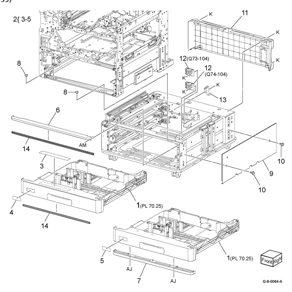 PL 70.20 2TM Components (C8130/C8135) parts diagram - Xerox AltaLink B8145 / B8155 / B8170 / C8130