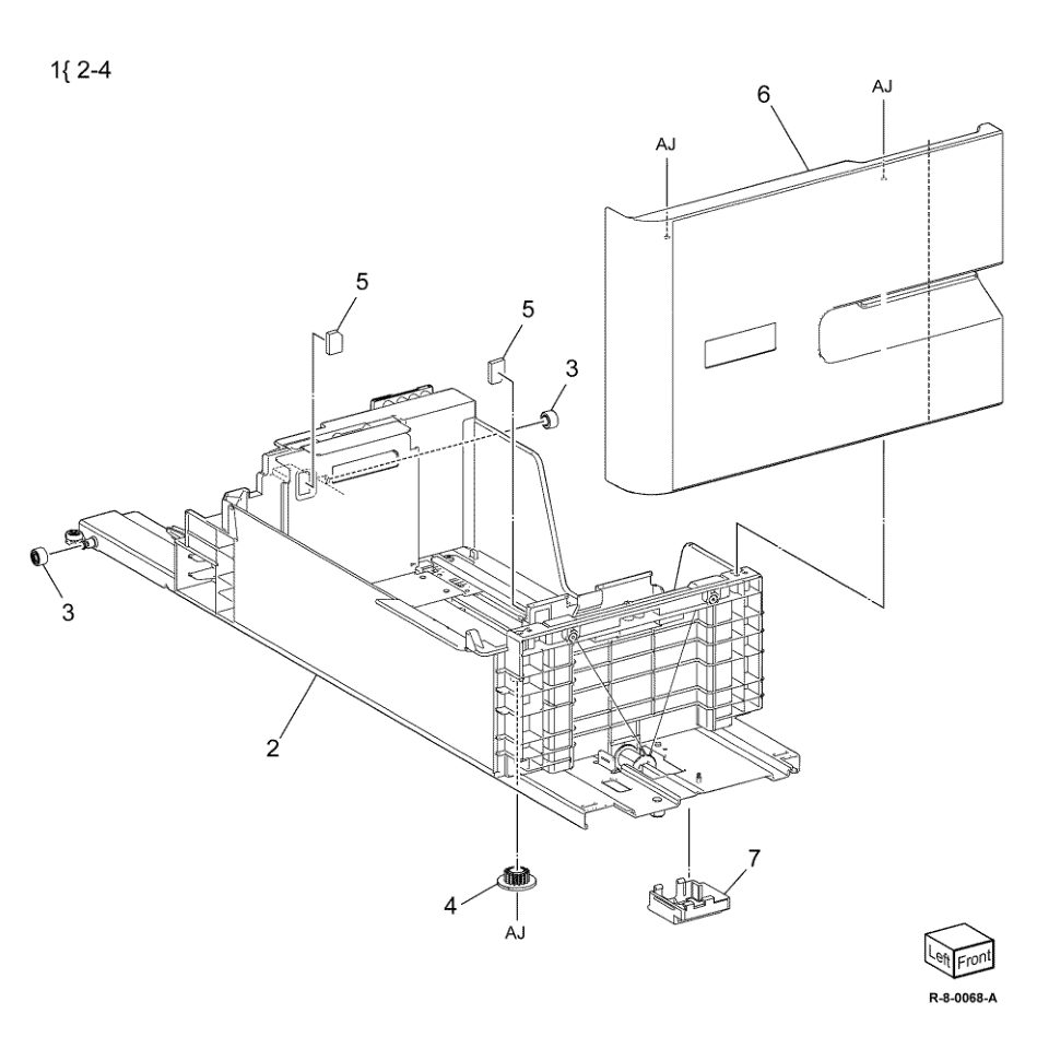 PL 70.40 TTM Tray 3 Assembly parts diagram - Xerox AltaLink B8145 / B8155 / B8170 / C8130