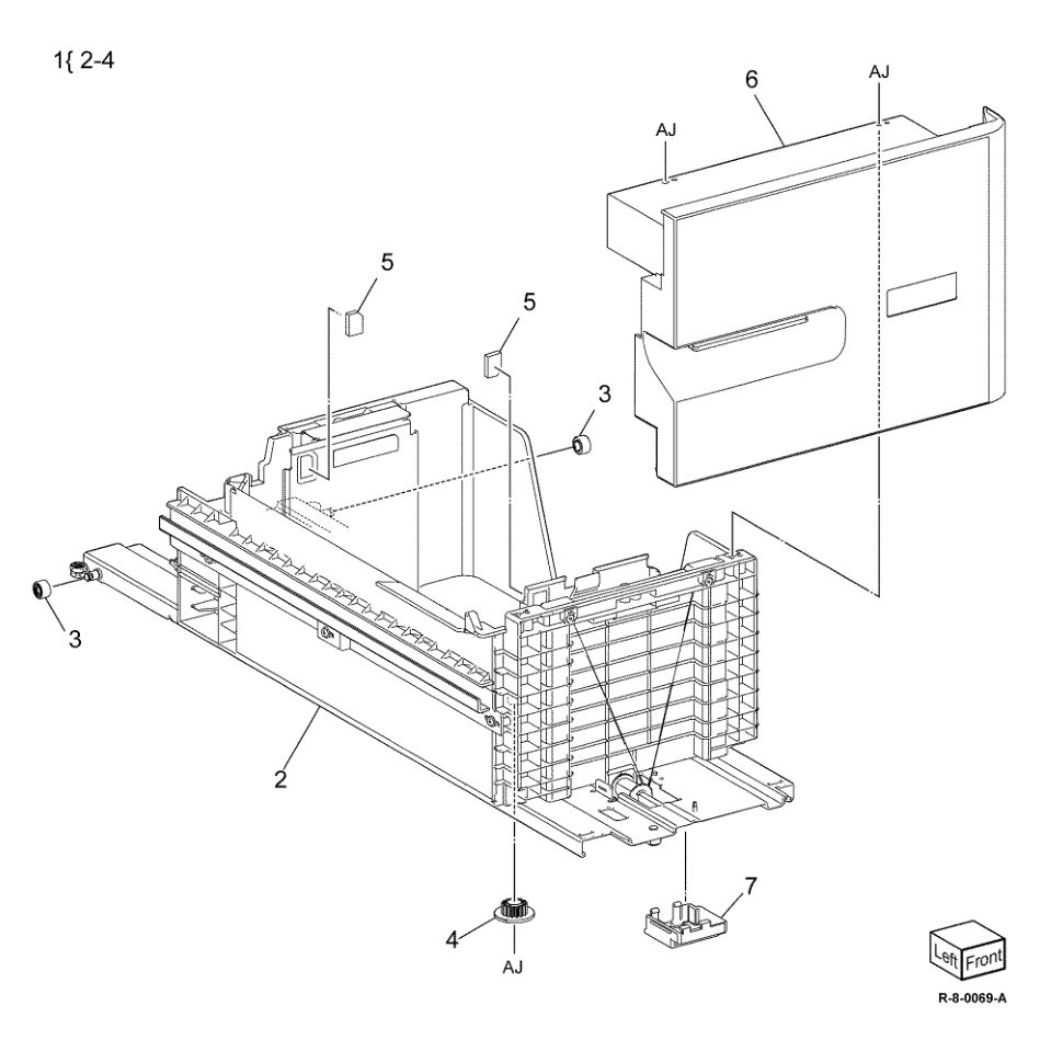 PL 70.45 TTM Tray 4 Assembly parts diagram - Xerox AltaLink B8145 / B8155 / B8170 / C8130