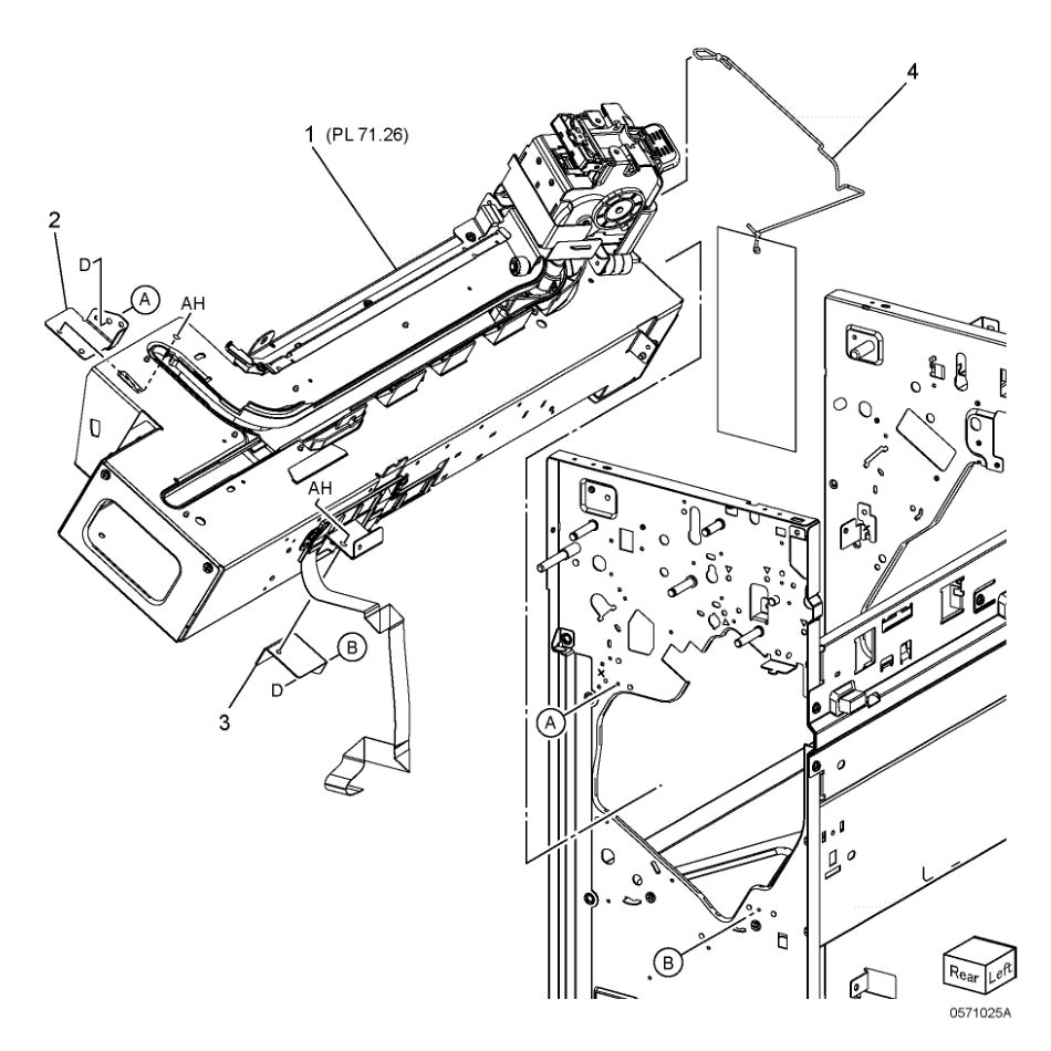 PL 71.25 Stapler Assembly parts diagram - Xerox AltaLink B8145 / B8155 / B8170 / C8130