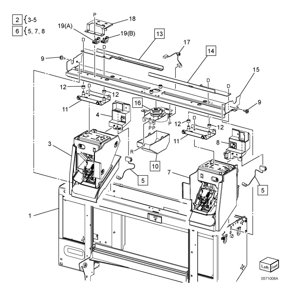 PL 71.8 Booklet Stapler Assembly (Option) (2 of 2) parts diagram - Xerox AltaLink B8145 / B8155 / B8170 / C8130
