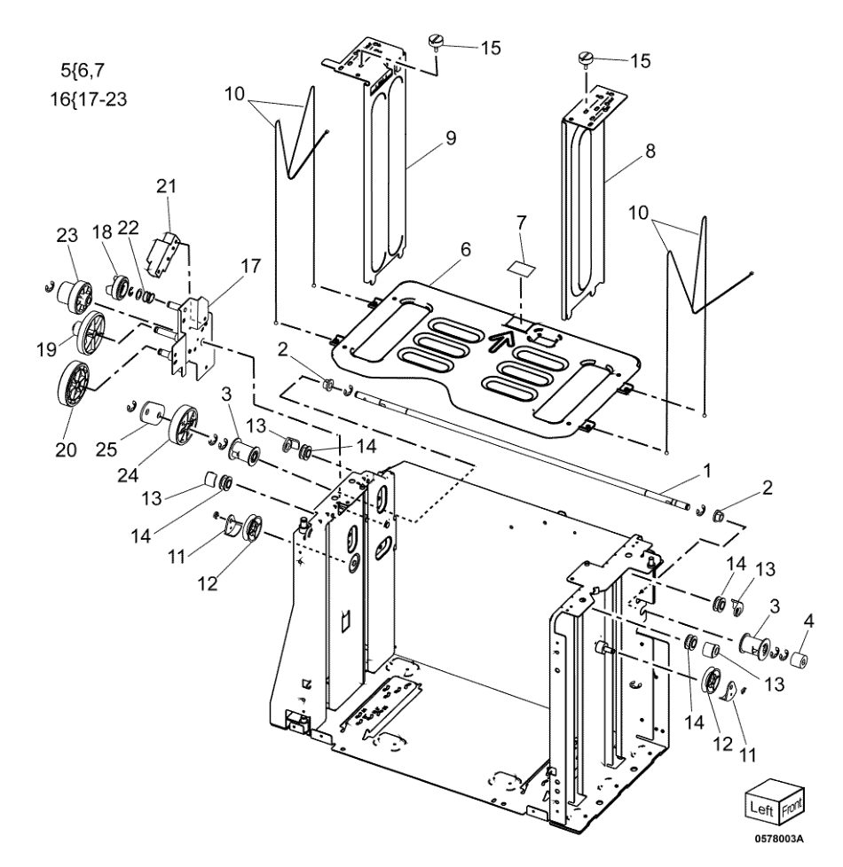PL 78.3 HCF Tray 6 (2 of 2) parts diagram - Xerox AltaLink B8145 / B8155 / B8170 / C8130