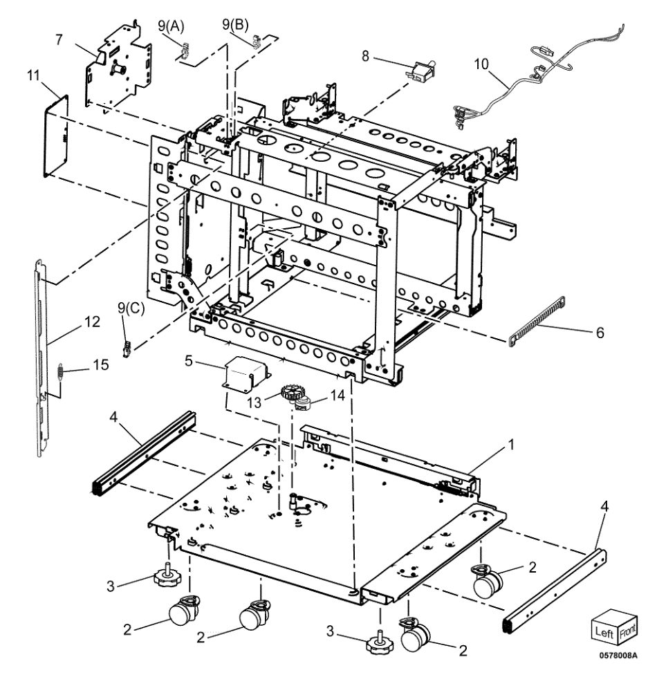 PL 78.8 HCF Electrical and Rail parts diagram - Xerox AltaLink B8145 / B8155 / B8170 / C8130