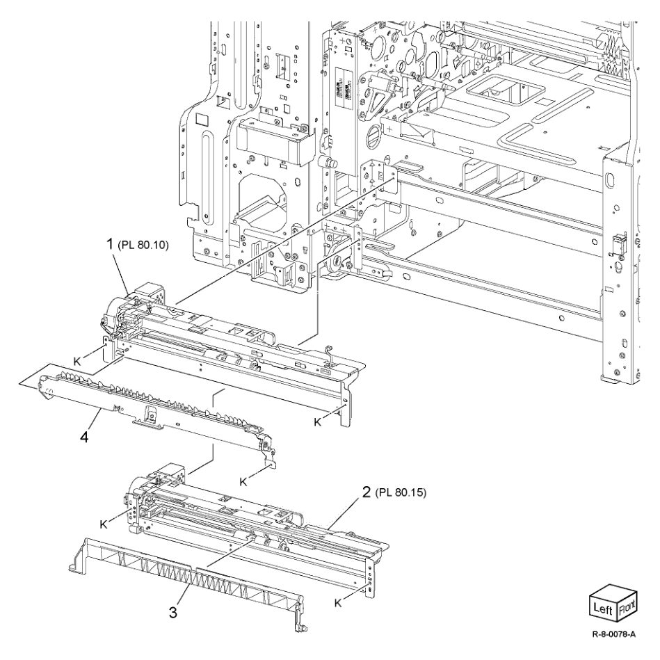 PL 80.05 Tray 1 2 Feedhead Assembly parts diagram - Xerox AltaLink B8145 / B8155 / B8170 / C8130
