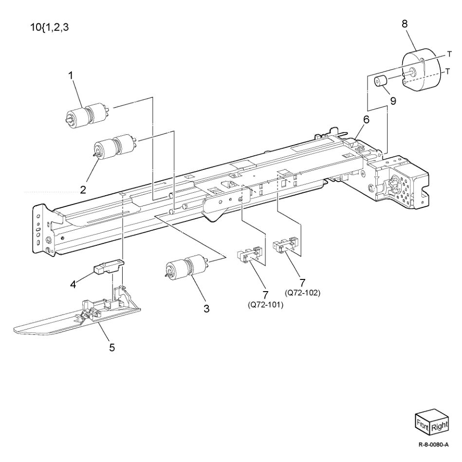 PL 80.15 Tray 2 Feedhead Assembly parts diagram - Xerox AltaLink B8145 / B8155 / B8170 / C8130