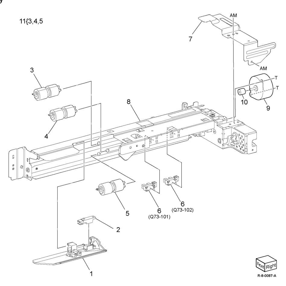 PL 80.50 TTM Tray 3 Feedhead Assembly parts diagram - Xerox AltaLink B8145 / B8155 / B8170 / C8130