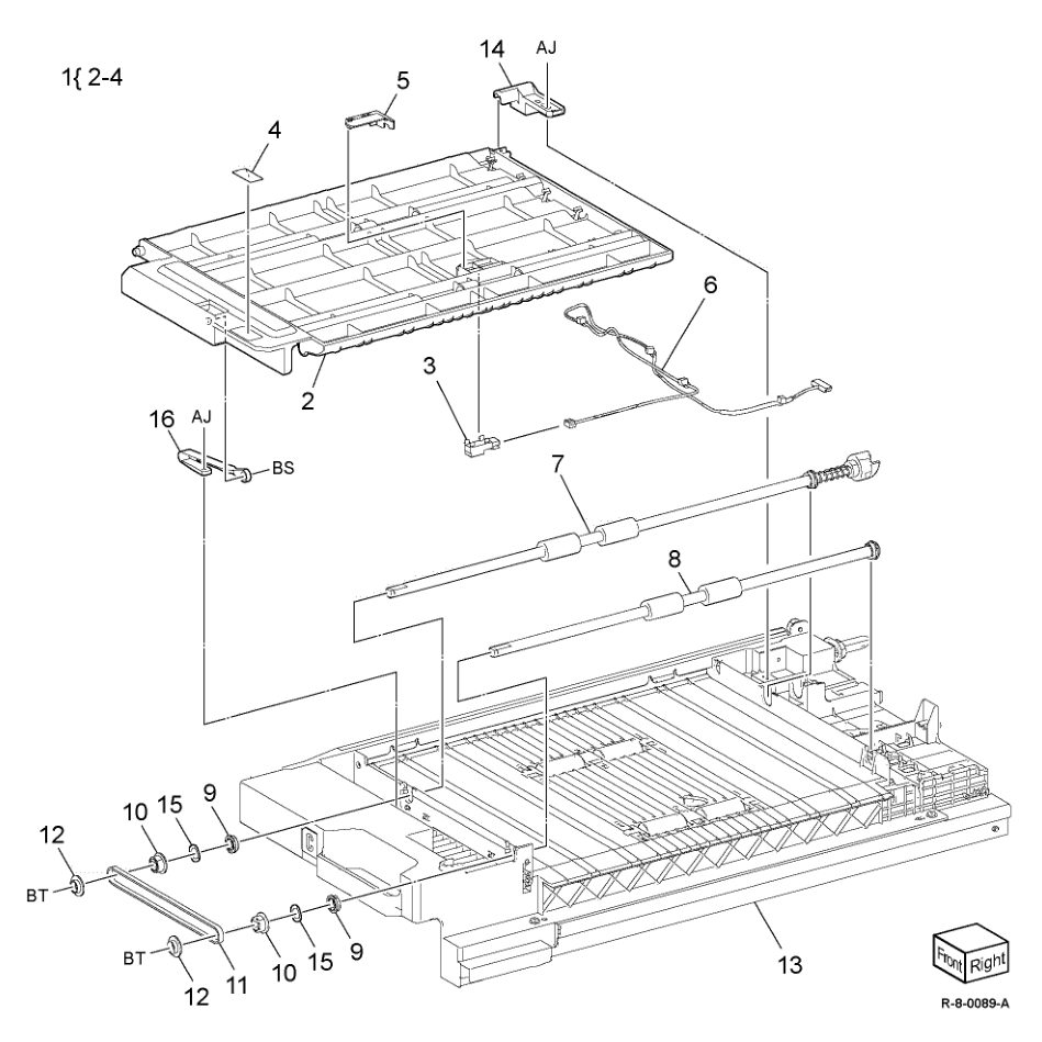PL 80.60 TTM Transport Assembly parts diagram - Xerox AltaLink B8145 / B8155 / B8170 / C8130