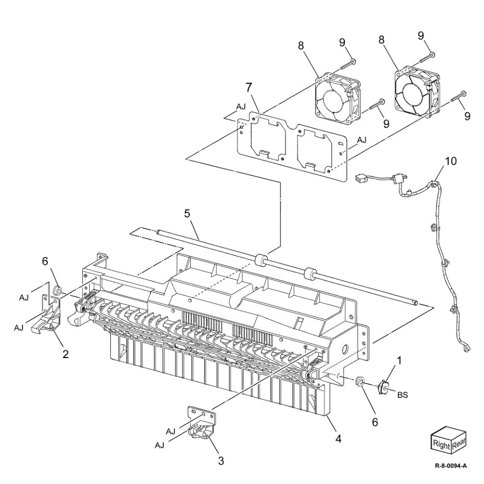 PL 80.85 Duplex Chute Assembly parts diagram - Xerox AltaLink B8145 / B8155 / B8170 / C8130