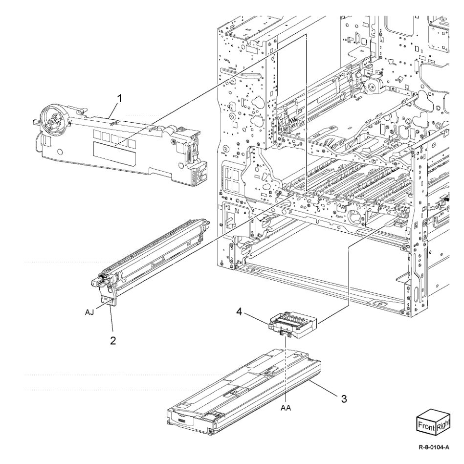 PL 90.15 Xerographic Components parts diagram - Xerox AltaLink B8145 / B8155 / B8170 / C8130
