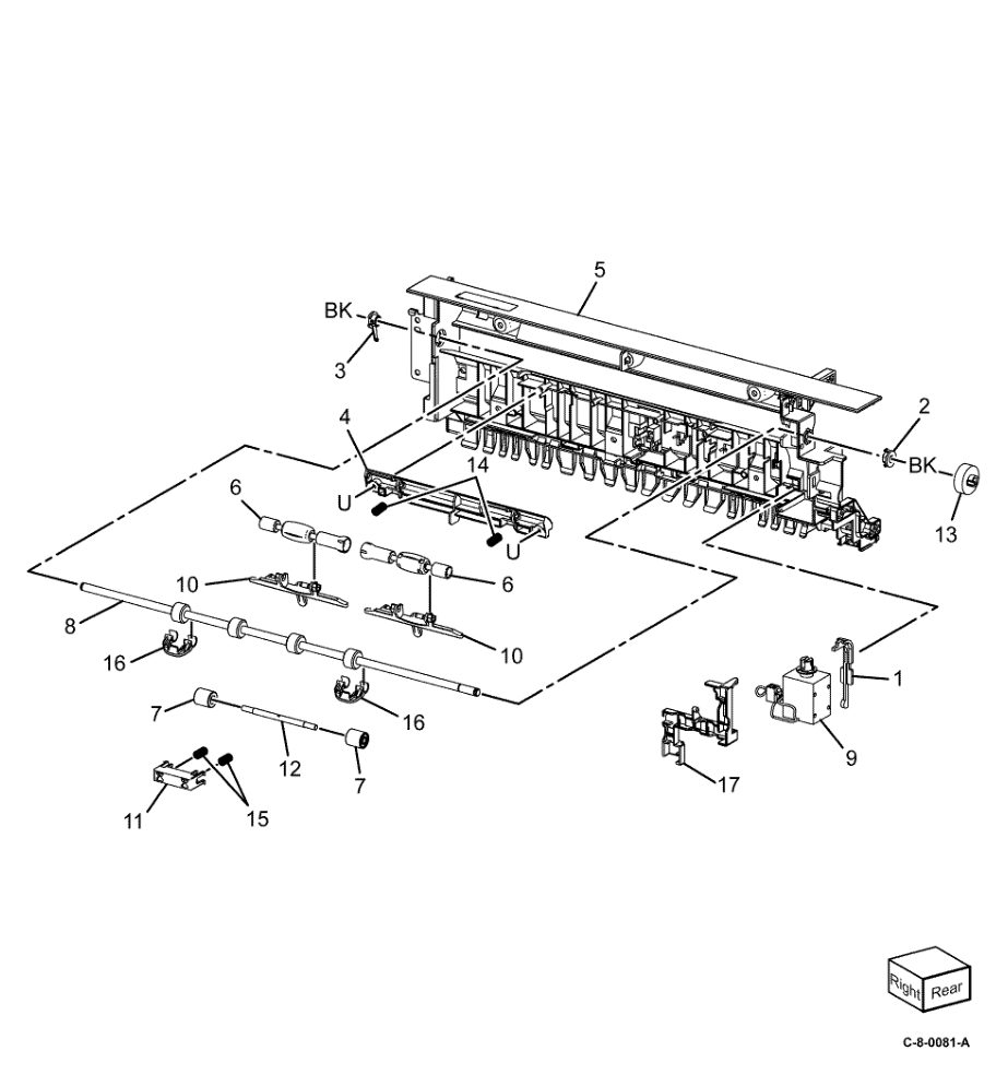PL 10.22 Exit 2 (3 of 3) parts diagram - Xerox VersaLink C7000 / C7020 / C7025 / C7030