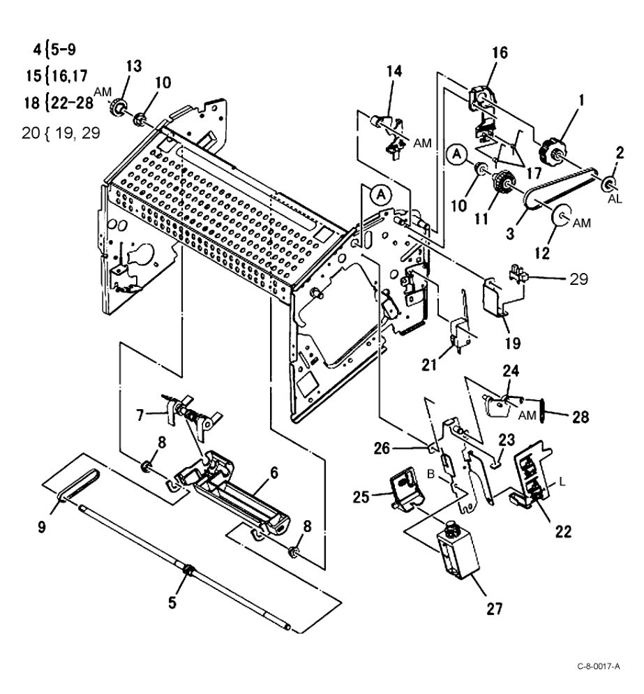 PL 12.10 Integrated Office Finisher parts diagram - Xerox VersaLink C7000 / C7020 / C7025 / C7030