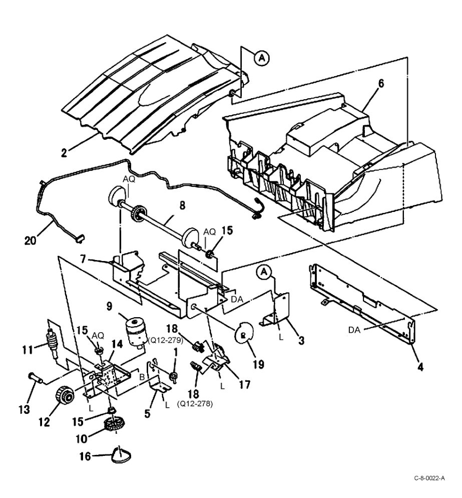 PL 12.20 Integrated Office Finisher parts diagram - Xerox VersaLink C7000 / C7020 / C7025 / C7030