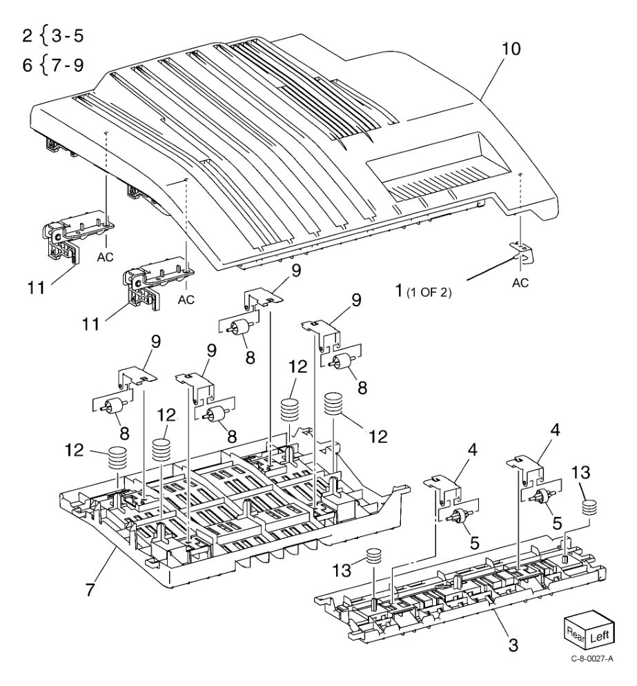 PL 13.07 H-Transport Assembly (3 of parts diagram - Xerox VersaLink C7000 / C7020 / C7025 / C7030