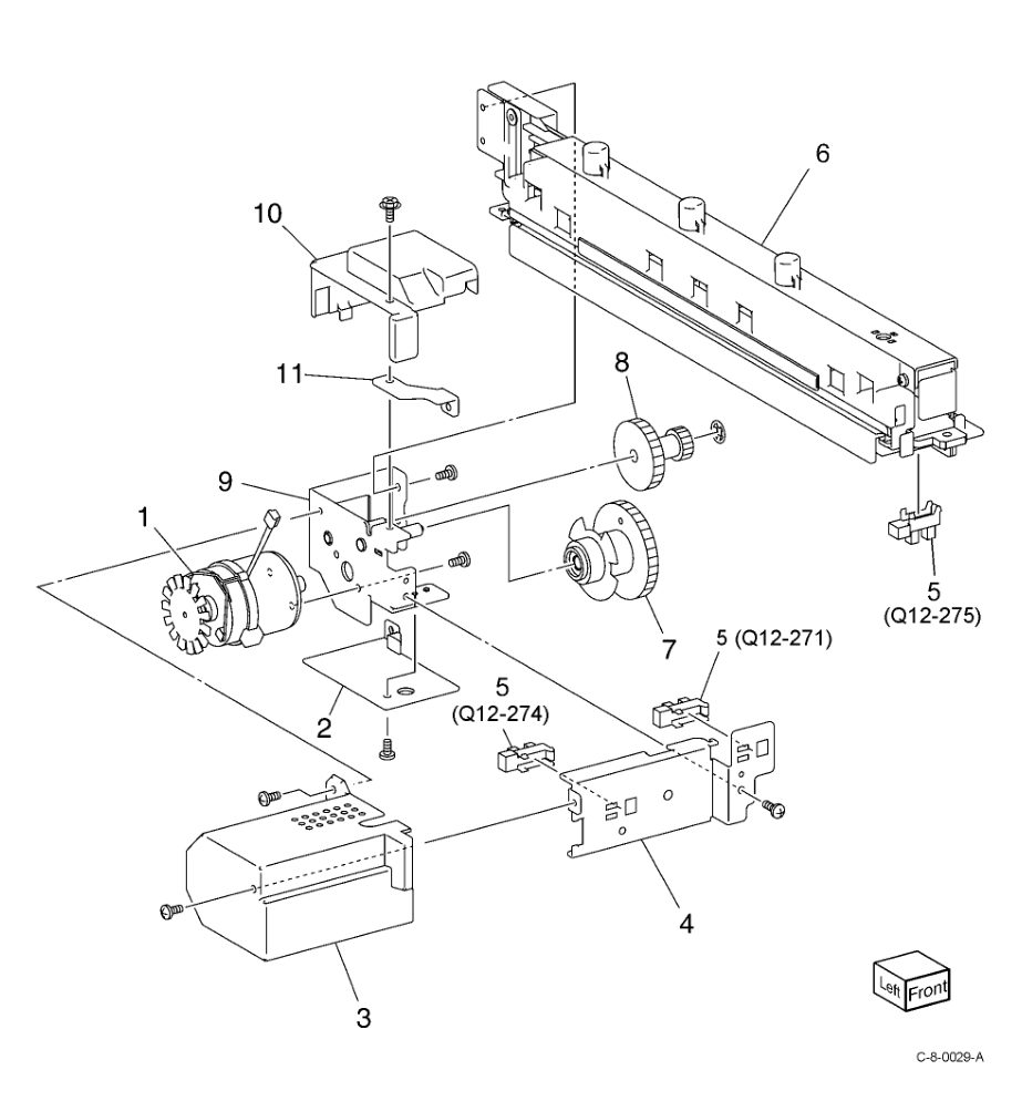 PL 13.09 H-Transport Assembly (5 of parts diagram - Xerox VersaLink C7000 / C7020 / C7025 / C7030